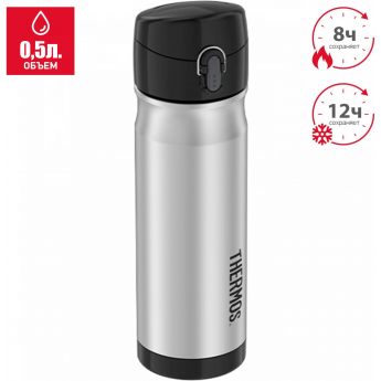 Термокружка THERMOS JMW-500 SBK 0.5л. стальной/черный